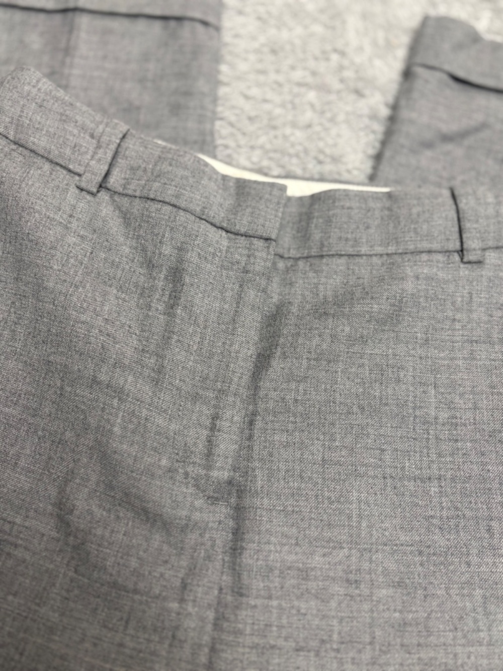 Women's J. Crew Gray Straight Leg Wool Blend Dress Pants - Picture 3 of 7